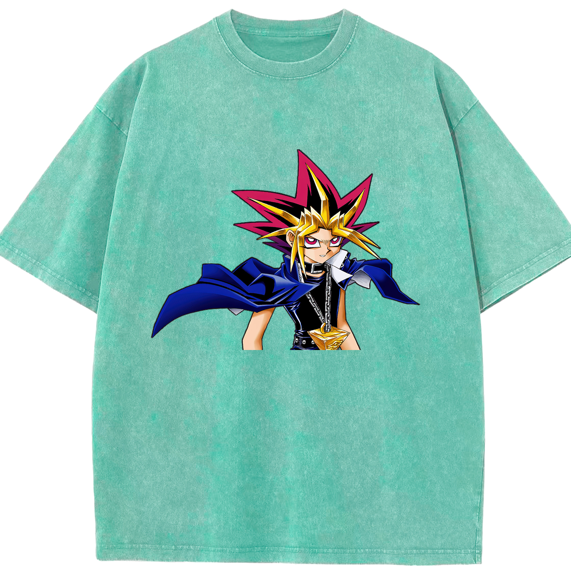 （画像用） 遊☆戯☆王 Yu-Gi-Oh! 綿100% ヴィンテージ風 半袖Tシャツ（フロントプリント）